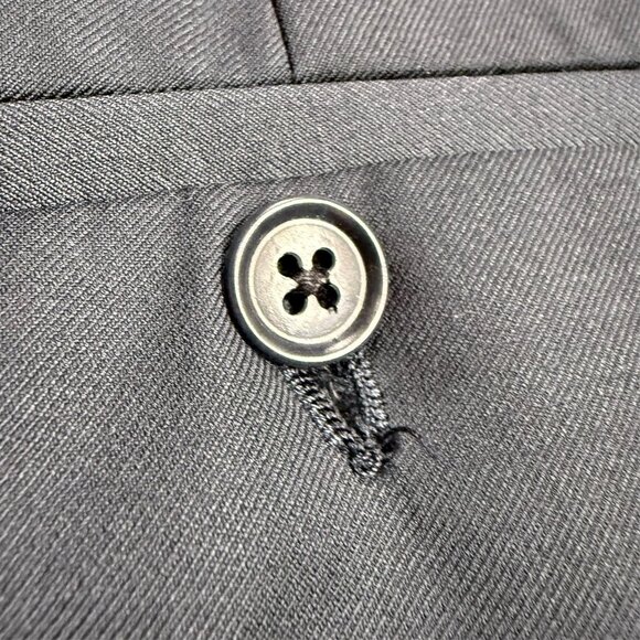 Mens Navy Blue Dress Pants Wool Trousers 40x33 - Picture 7 of 7